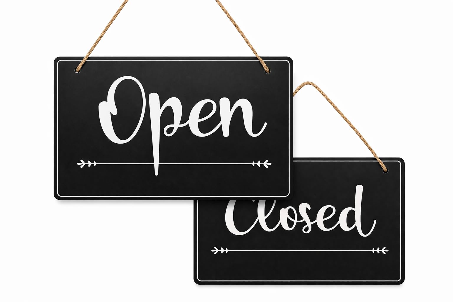 Amazon.com : Open Closed ign for Business, 12x8 PVC Plastic Double