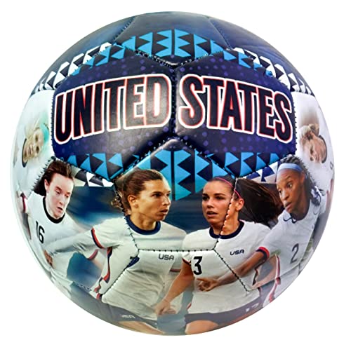 Icon Sports U.S. Soccer Women's National Team Graphic Ball Size 4, USWNT Players Photo Soccer Ball #4, Rose