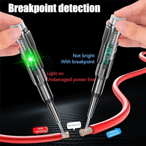 Image of FIDEO (Silver) Wire Stripper & Tester Combo Set | All in One Multifunction Stainless Steel | Wire Stripper & High Brightness | Intelligent Voltage Tester Pen | Electrical Hand Tool Kit