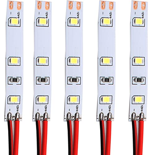 RUNCCI-YUN 5pcs 12V ~ 18V SMD 3-LED model railway led lighting,model train lights for lego led lights n gauge model railways oo gauge lights model train lights 10cm (Length)(white light)