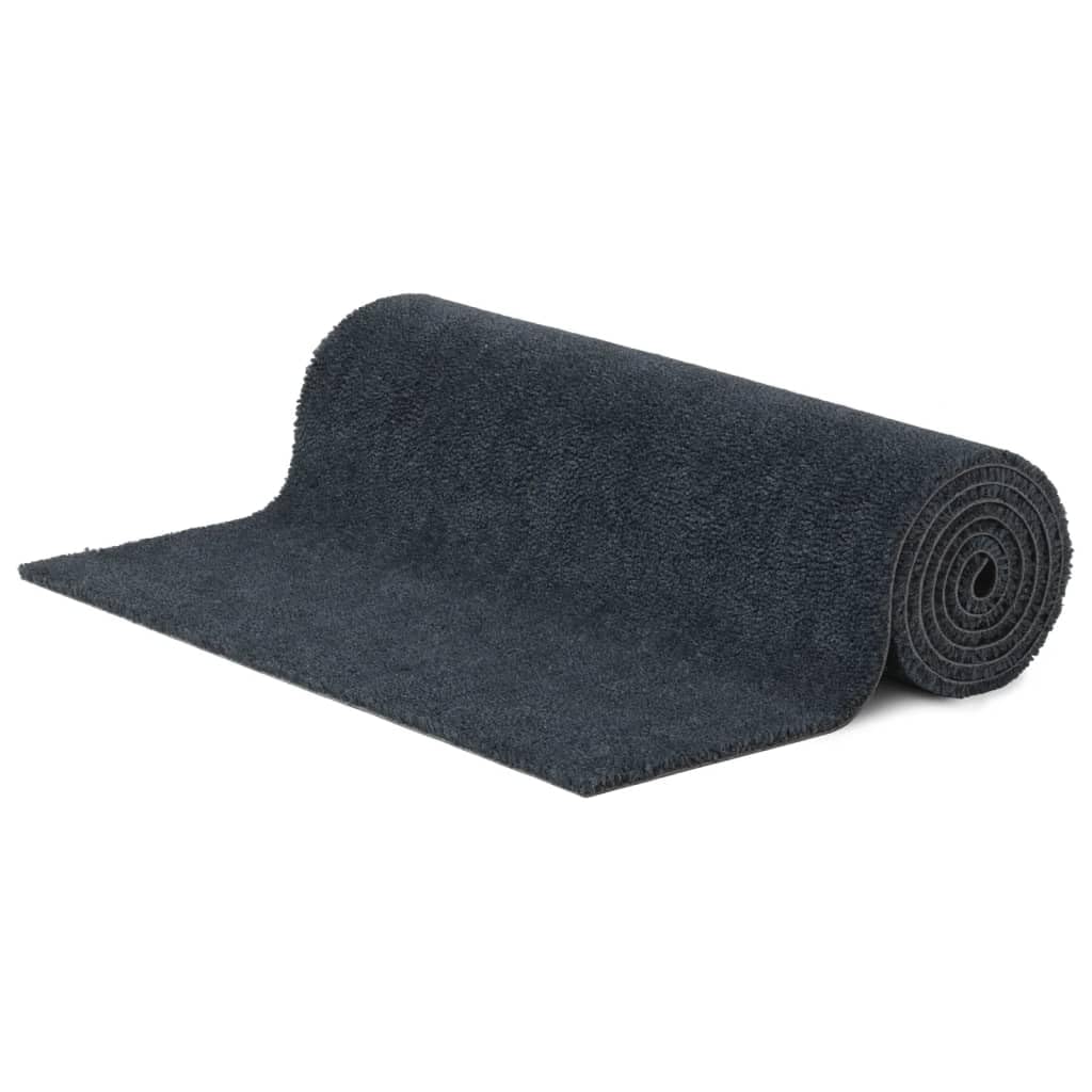 Felpudo gris oscuro de fibra de coco 100 x 300 cm con base antideslizante de PVC para interior y exterior, entrada pasillo, terraza, jardín