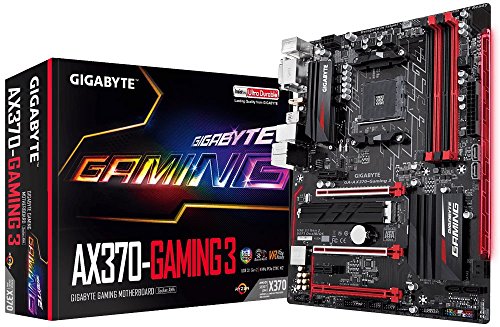 GIGABYTE GA-AX370-Gaming 3 (AMD Ryzen AM4 X370 RGB FUSION HDMI M.2 USB 3.1 Gen 2 Type-A ATX DDR4) Motherboard