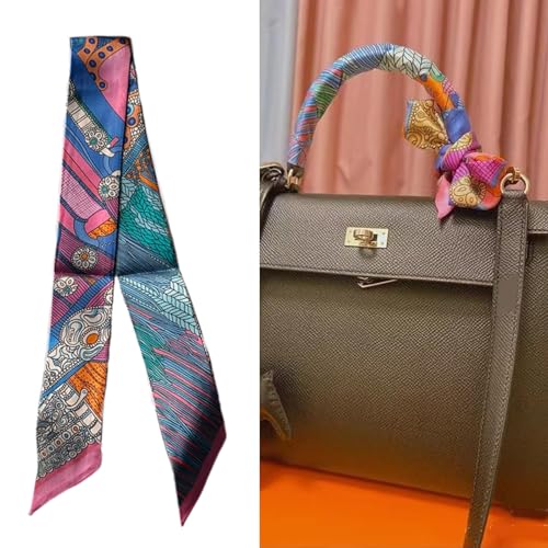 Image of Pure Mulberry Silk Scarf - Lightweight Neckerchief，Packed Handbag Band Hair Neck Scarves for Fashion Gifts