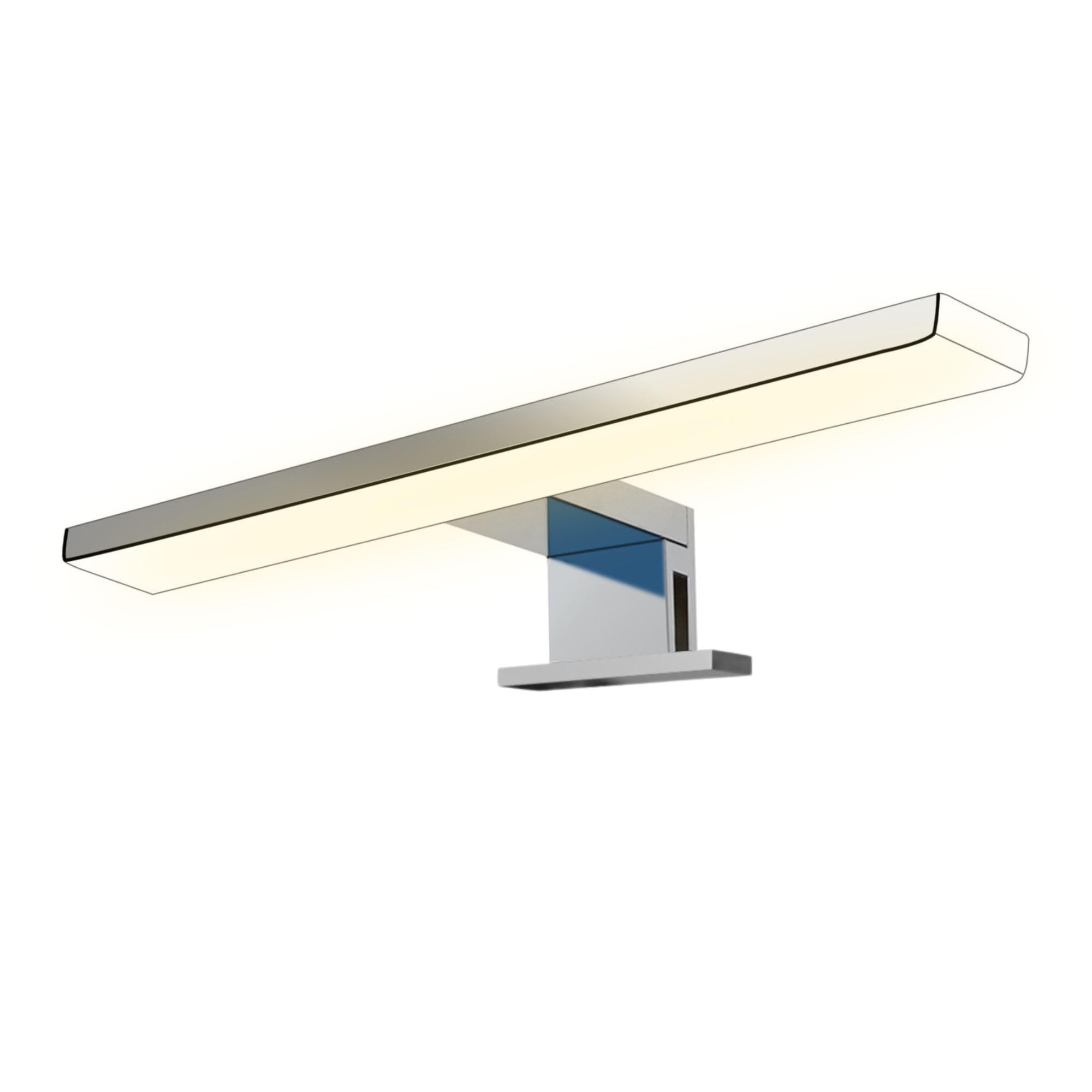 Aurinko LED Badleuchte Chrom, 230V – Spiegellampe (Auswahl: 300 mm; lieferbar in 300/600/800 mm)