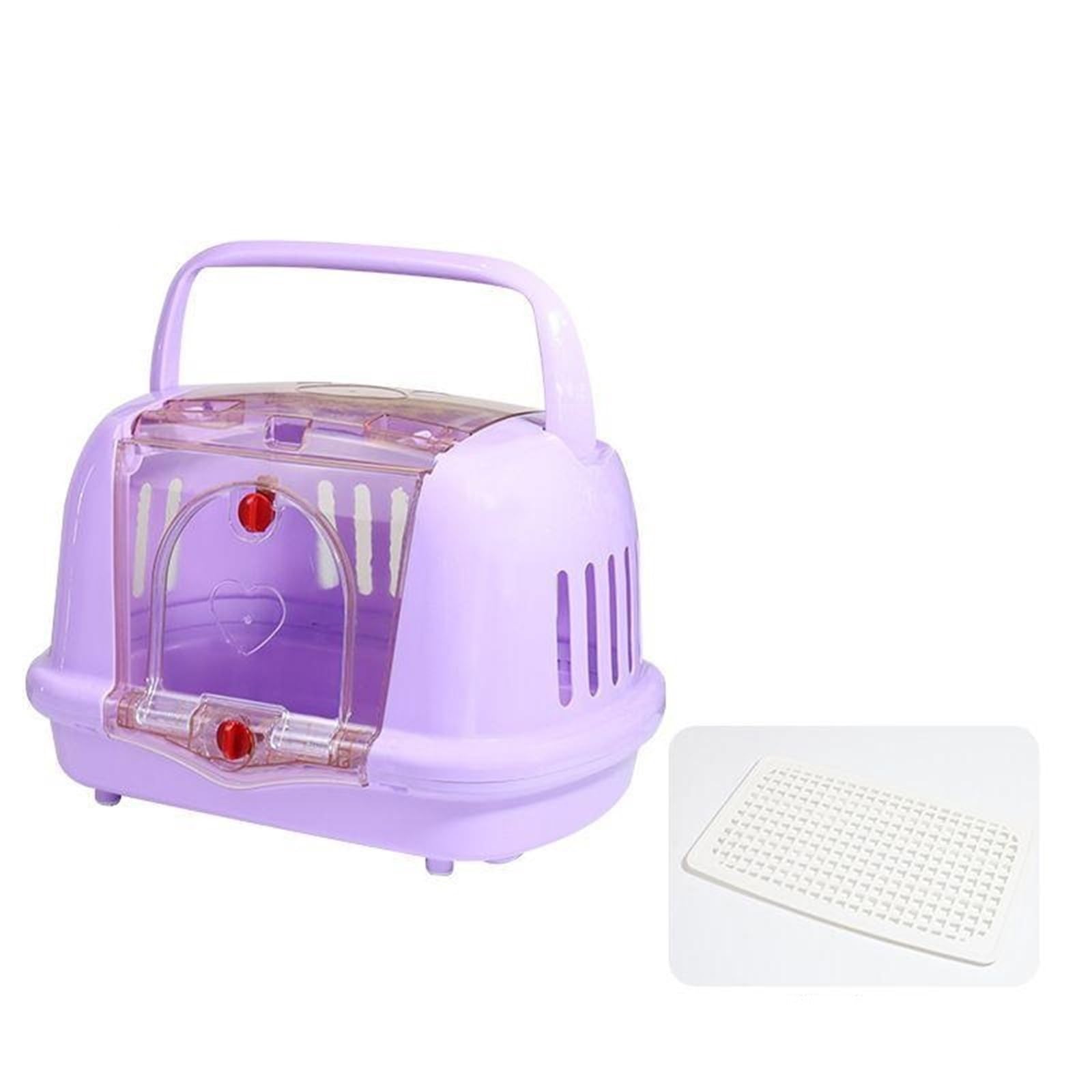 Trasportino portatile per animali domestici, trasportino per animali domestici, trasportino per gatti e cani, traspirante, con lati rigidi, per cani e gatti (bianco)