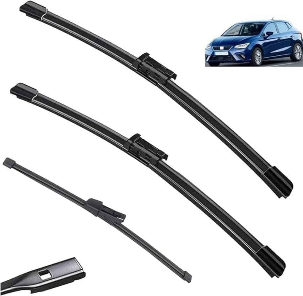 NYSLDSCO Premium Exact Fit Windscreen Wiper Blades for Seat Ibiza SE270 6F 2018-2023 2022 Durable Natural Rubber Easy Fit for a Quiet and Streak Free Wipe