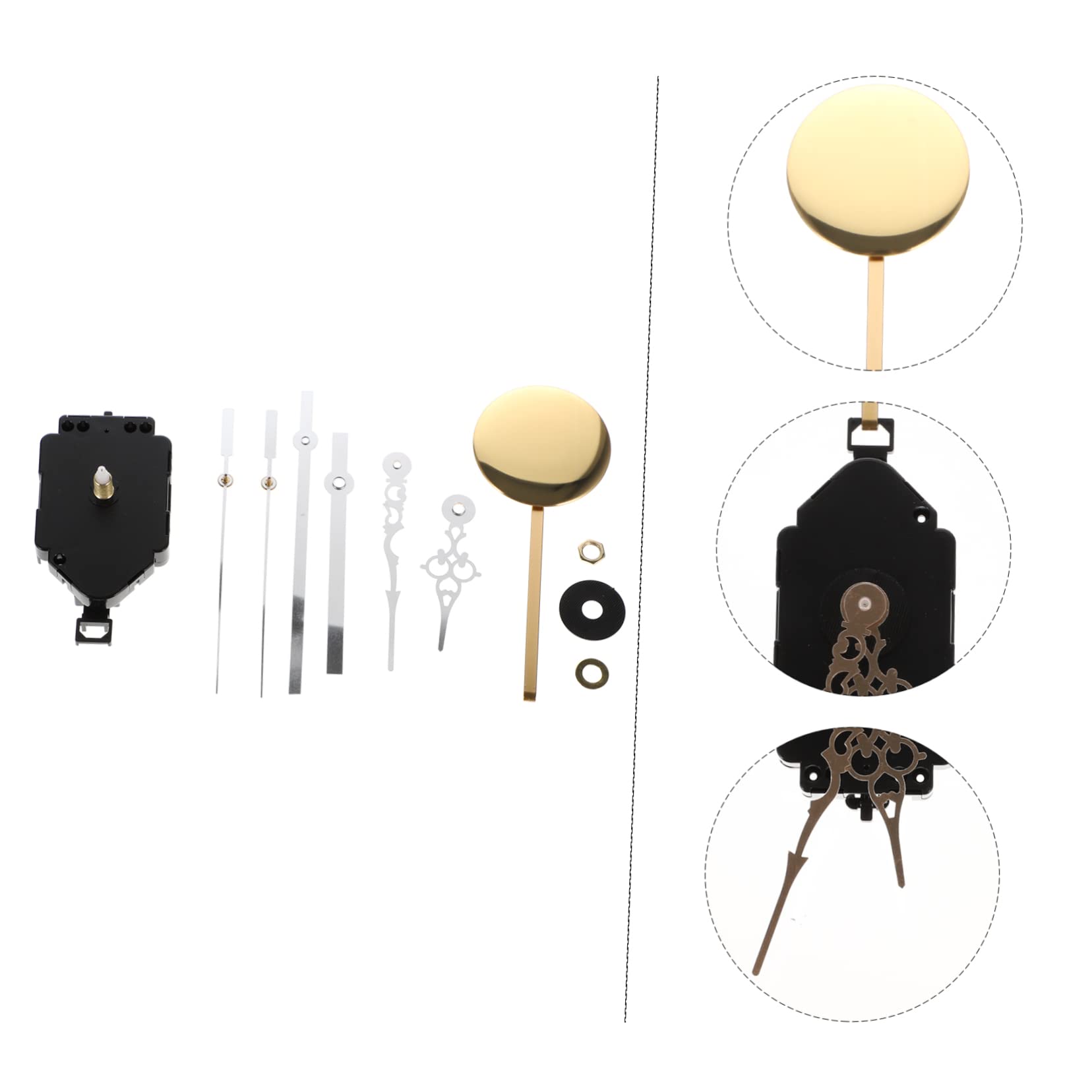 DOITOOL 2sätze Präzisions- Mit Stummmechanismus Für -wanduhr Geeignet Für Pendeluhren Quarz-uhrwerke Leise Und Langlebige Uhrenteile Für Heimdekoration Und Bastelprojekte