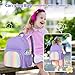 Jaffzora Carrying Backpack Compatible with Toniebox Starter Set, Travel Storage Bag Fits for Tonies Figures Characters,Tonies Headphones & Accessories, Purple (Bag Only)