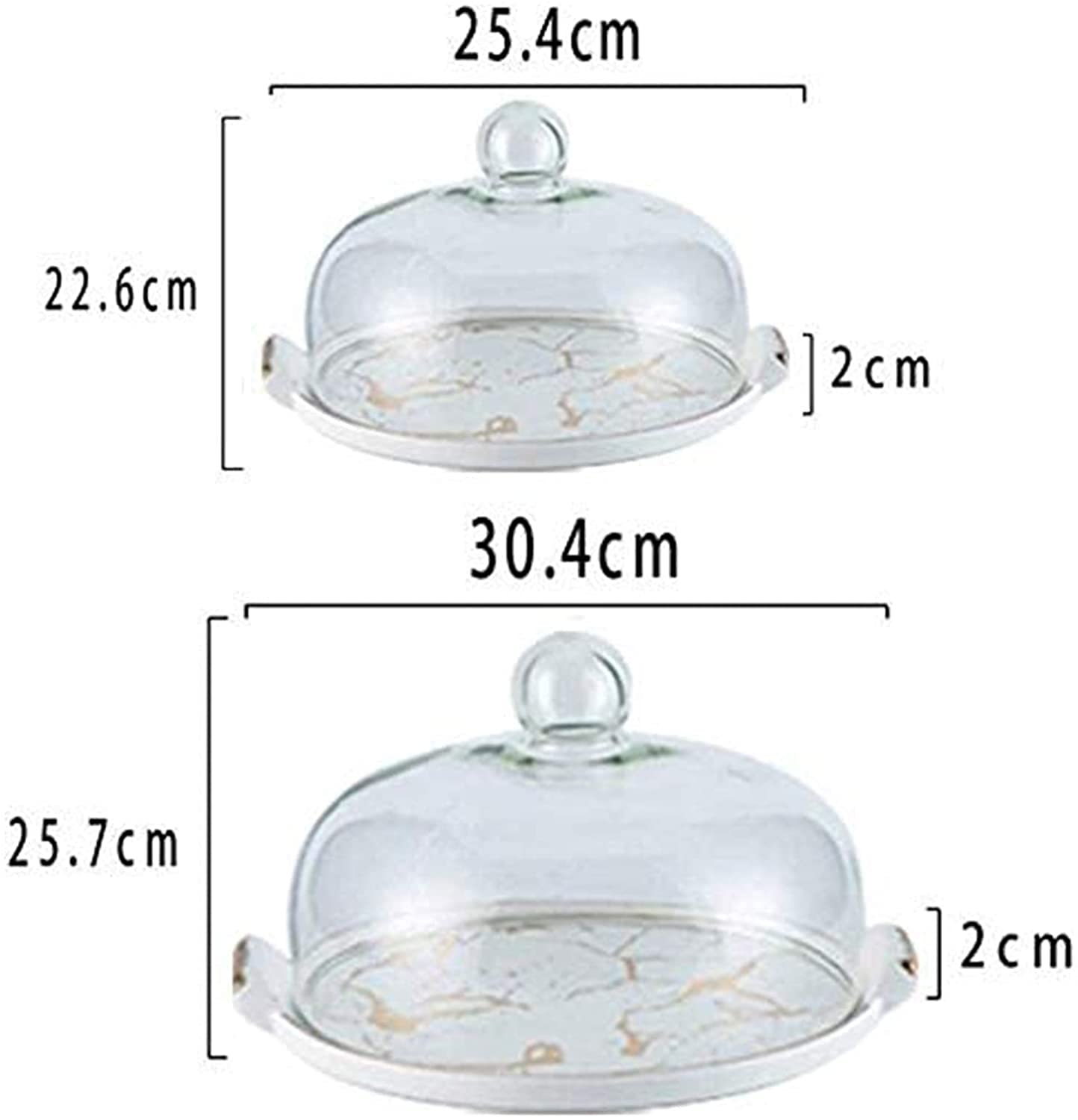 Alzata per torta a cupola, per la casa, multifunzione, espositore per frutta, pasticceria, dessert, vassoio in ceramica, supporto per torte, può essere utilizzato per cene di nozze (bianco