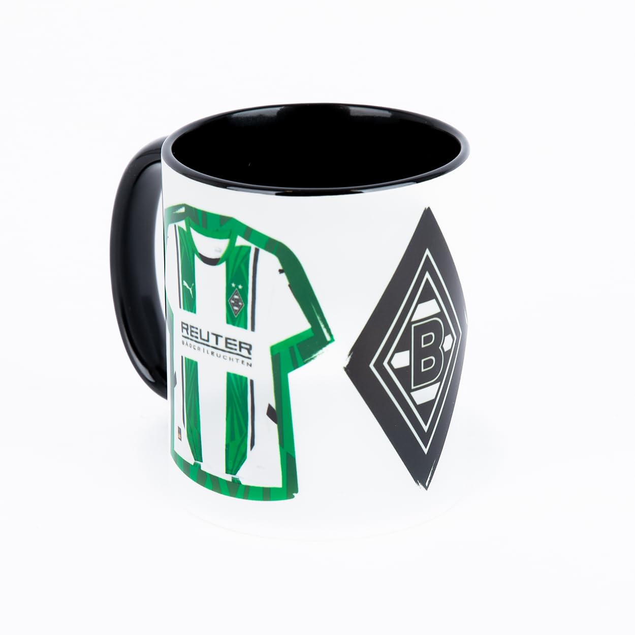 Borussia Mönchengladbach Tazza Ufficiale 2025/26 - 0,3L, Design Maglia Home, 125 Anni, Lavabile In Lavastoviglie