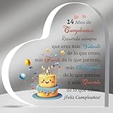 Placas Acrílicas 14º cumpleaños Regalos inspiradores Once Años Signos Forma Corazón Fecha Nacimiento Animar Apreciar Signos Amigas Amigos Hermana Hijo Hija Prima Primo Recuerdos