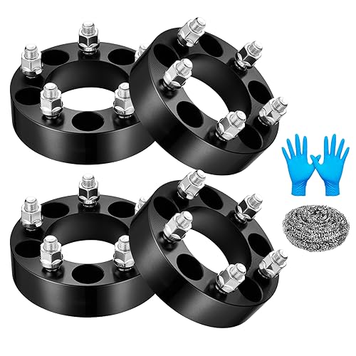 Image of BDFHYK 5x114.3mm Wheel Spacers 1.5 inch Compatible with Ford Jeep Compatible with Lincoln Mercury, Forged 5 Lug Wheel Adapters 1 /2 x 20 & 82.5 mm Hub Bore,Set of 4, Not Hubcentric