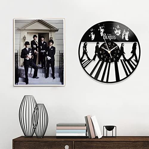 Horloge The Beatles – Disque vinyle – 30,5 cm – Horloge de musique rock pop – Décoration murale – Horloge ronde faite à… - Les Beatles, Paul McCartney, John Lennon, RIngo Starr, George Harrison Horloge The Beatles - Disque vinyle - 30,5 cm - Horloge de musique rock pop - Décoration murale - Horloge ronde faite à… – Image 4
