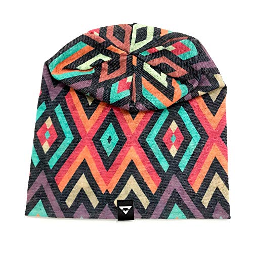 Gorro Touca Brohood Malha Tricot Geometrico Colorido