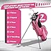 Golf Clubs for Women Right Handed 7-Piece Complete Set with Driver Hybrid 7 Iron 9 Iron Sand Wedge Putter Stand Bag - Beginner Womens Golf Set Pink