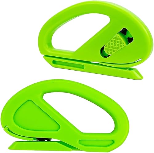 Snitty - Cortador de papel de regalo, 2 piezas, herramienta de corte de película de vinilo de seguridad con cuchilla, cuchillo de fibra de carbono,