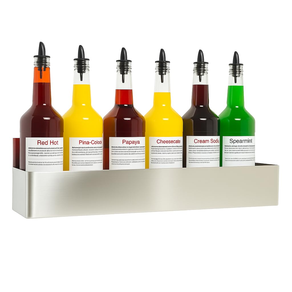 BarBits Speed Rail - Soporte para botellas de hasta 6 x 1 litro, acero inoxidable