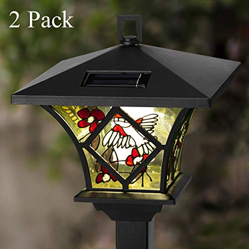 GIGALUMI Garden Solar Lights Outdoor, Tall Solar Powered Stake Lights – Decorative Hummingbird