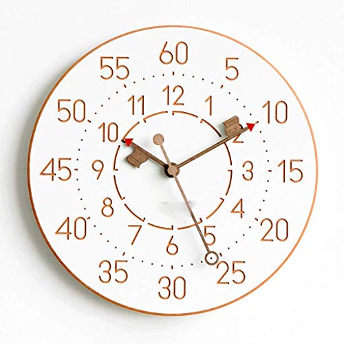 Horloge murale quartz rose sans bruit horloge décorative à pile pour stopper le tic-tac