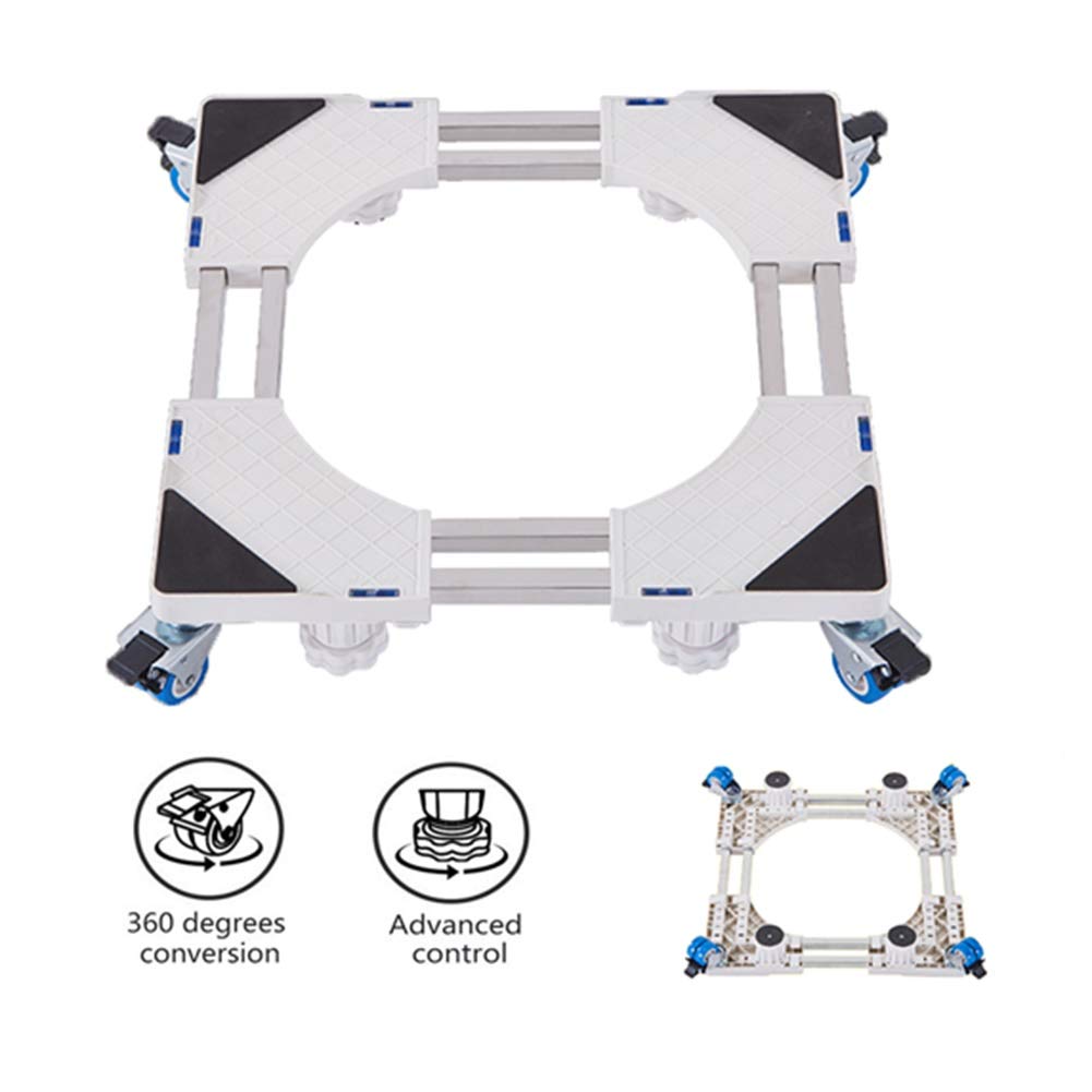 Movable Base-XXIOJUN Washing Machine Base，Fridge Stand Adjustable Security Lock Scale Bar Easy to Mo
