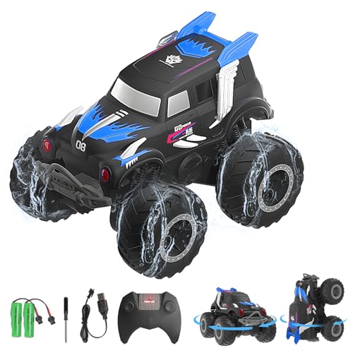 Op afstand bestuurde auto amfibievoertuig RC Car: 2,4 GHz offroad voertuig outdoor games speelgoed 4WD auto voor 3 4 5 6 7 8 9 10 jaar jongens kinderen en volwassenen Kerstmis verjaardagscadeaus