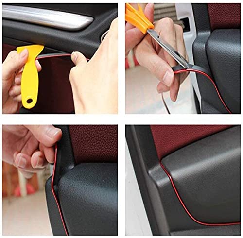 10M /32Ft Automobile Car Filler Trim Strip Line,YY-LC Easy Push-In Removable 3D DIY Car Styling Interior Exterior Article Decoration Mouldings Trim, For Universal Car Accessory