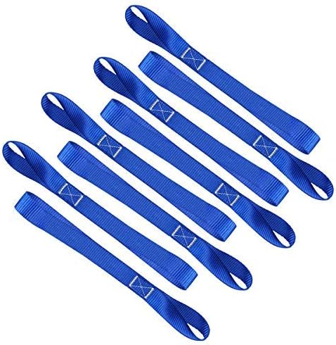 JCHL Soft Loop Tie Down Straps (8 Pack) 1800Lbs Load Capacity, 4800Lbs Breaking Strength Heavy Duty Tie Down Loops for Securing ATV UTV Motorcycles Scooters Dirt Bikes Lawn Garden Equipment