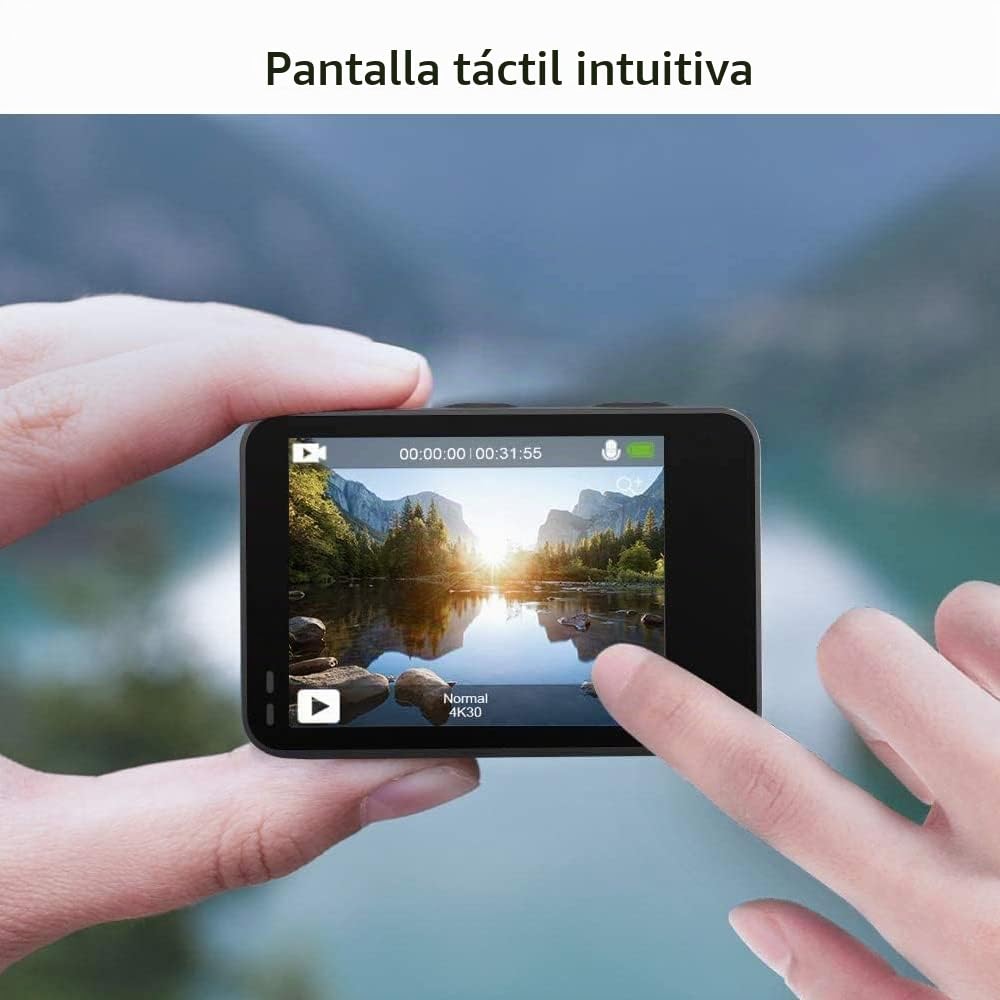AKASO Brave 7 LE Cámara Deportiva 4k30FPS 20MP WiFi con Tarjeta de Memoria U3 de 64 GB, Cámara Acuatica Sumergible 40M IPX7, Resistente al Agua, EIS, Pantalla Táctil
