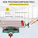 Mophorn Milling Working Table 17.7 X 6.7 Inch, Compound Milling Machine Work Table 2 Axis 4 Ways Move, Multifunction Milling Working Table Heavy-duty Structure,for Milling and Drilling Machine