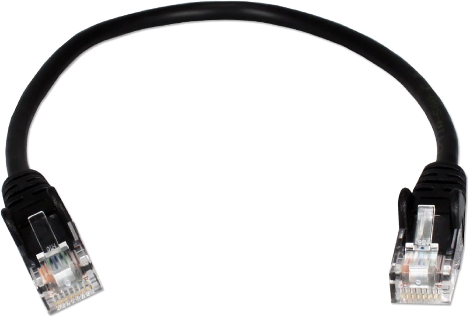 QVS 0.5ft CAT6 Gigabit Flexible Molded Black Patch Cord Electronics