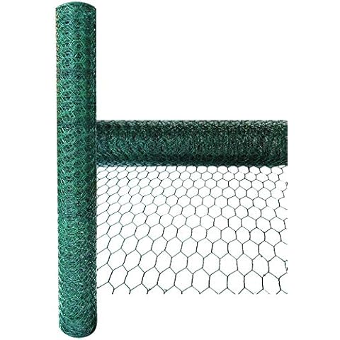 Green Blade BB-CW112 5 x 0.6m PVC Coated Galvanized Wire Netting with 25mm Mesh Cover