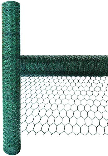 Green Blade BB-CW112 5 x 0.6m PVC Coated Galvanized Wire Netting with 25mm Mesh
