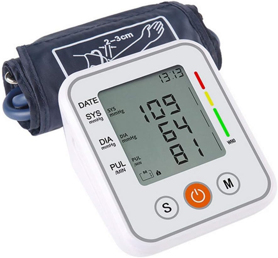 ZMIN Tensiómetro de Brazo Digital con Monitoreo de Arritmia Memorias de 2 Usuario(2 * 99) para medir la frecuencia del Pulso