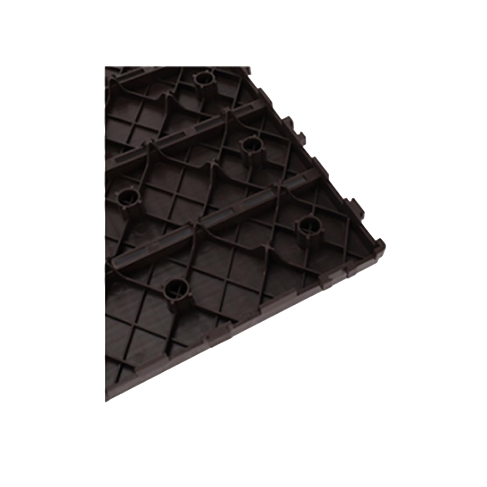 Azulejos de plástico para jardín, 30 x 30 cm, baldosas de PVC, color negro café, suelo empotrable, total 0,9 m², recortables, 10 unidades