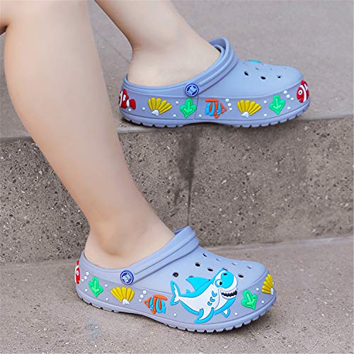 Kids Clogs Slippers Sandals Cartoon Shark Clogs Slides Girls Boys Cute Garden Shoes Children Beach Shower Slippers #TOP5