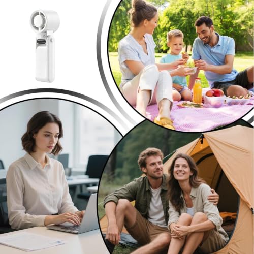 Ventilador de mano plegable con 199 velocidades para combatir el calor de verano 6