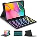 Produktbild IVSO Beleuchtete Tastatur Hülle für Samsung Galaxy Tab A T515/T510 10.1 2019, [QWERTZ Deutsches] Bluetooth Abnehmbar Tastatur, 7 Farben Backlight, 3 Zonen, Willkürlich DIY, Schwarz