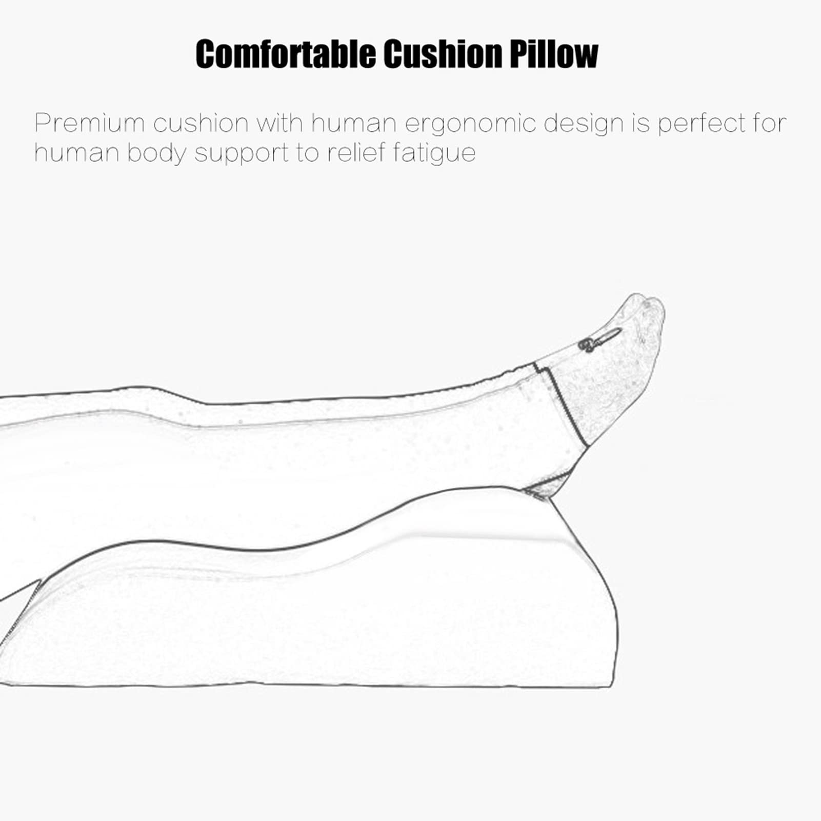 Almohada ergonómica de cuña para elevación de piernas, cómodo cojín de espuma para soporte de rodillas y espalda, diseño transpirable para un mejor ajuste de la posición (Café)