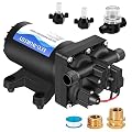 ECO-WORTHY RV Fresh 12V Water Pump with Pressure Switch 5.5GPM 70PSI, 12 Volt Water Transfer Pressure Pump, Washdown Sprayer Diaphragm Pumps for Boats Camper Travel Trailer Marine