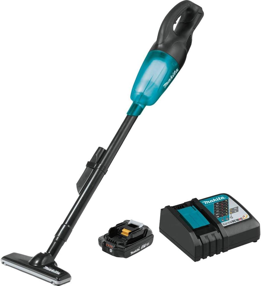 XLC02R1B 18V LXT Lithium-Ion Compact Cordless Vacuum Kit (2.0Ah), Black/Greenish Blue