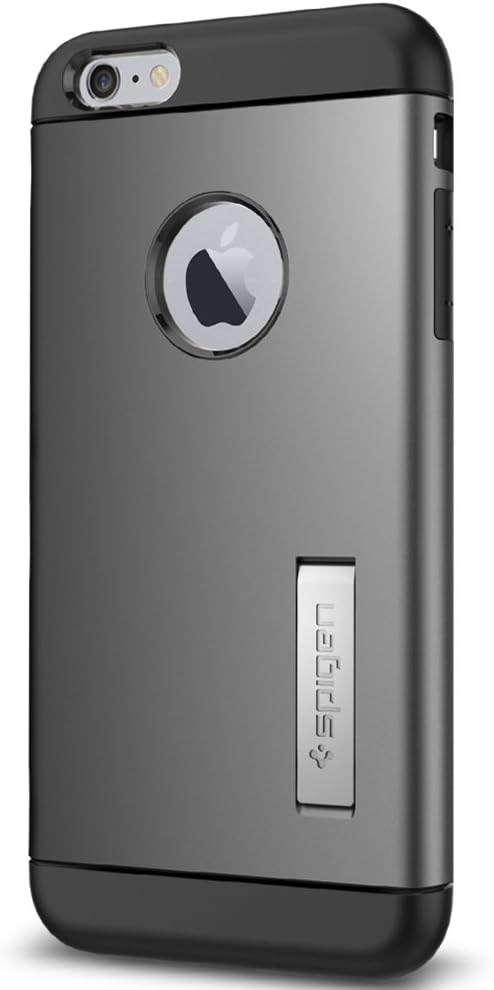 Spigen Slim Armor iPhone 6 Plus Case with Kickstand and Air Cushion Technology and Hybrid Drop Protection for iPhone 6S Plus/iPhone 6 Plus - Gunmetal