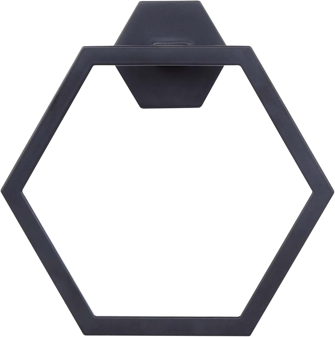 Canarm ATALEE MBK Designer Towel Ring - 7.125" Elegant Matte Black Finish, Aluminum Circular Holder, Luxurious & Functional Accent for Bathroom Décor