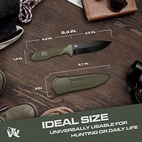 Odenwolf Wolf-Ii Full Tang Survival Knife With Sheath And Multi Lok - Strong Tactical Fixed Blade Knife thumb #4