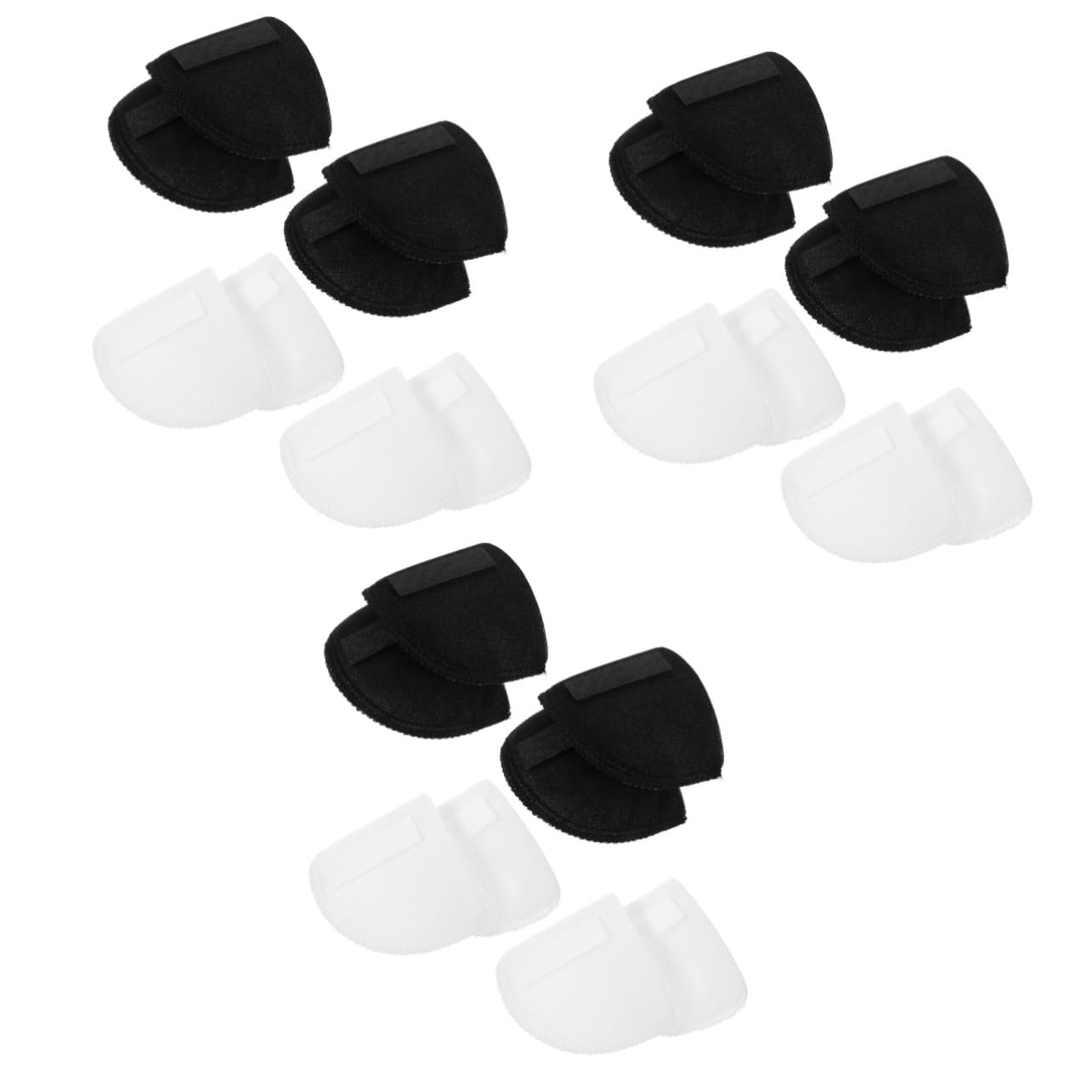 NOLITOY 12pairs Shoulder Pads for Women Foam Sponge Non- Enhancers Lightweight and Washable Suit Shoulder Inserts Black White Each for and