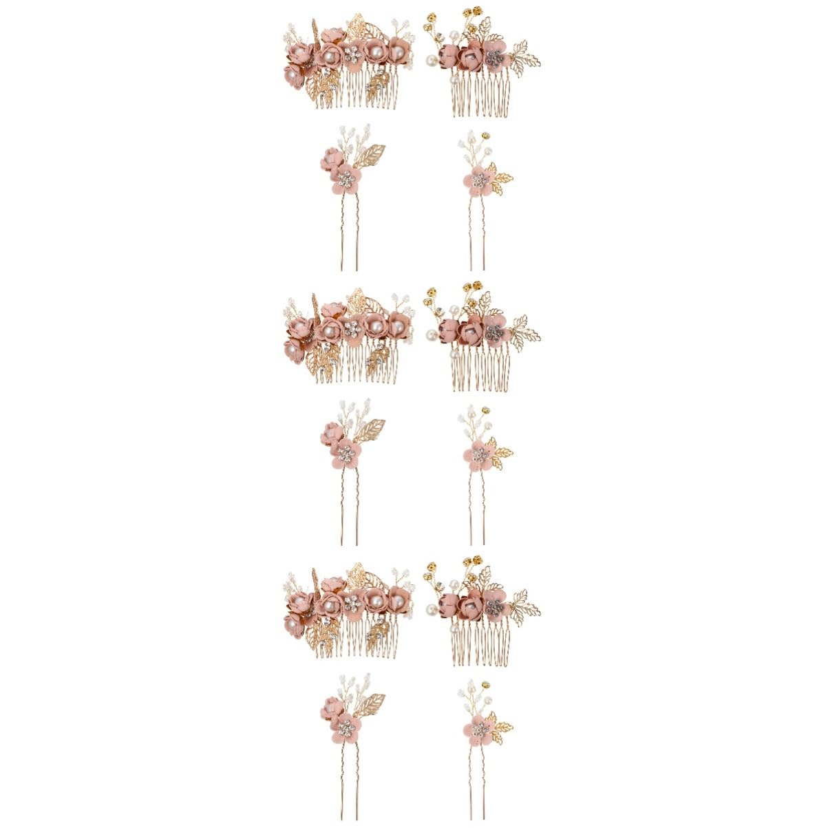 FRCOLOR 12stücke Rosa Haarnadeln Haarschmuck Mit Blumen Für Braut Hochzeit Und Partys Elegante Haaraccessoires Für Besondere Anlässe