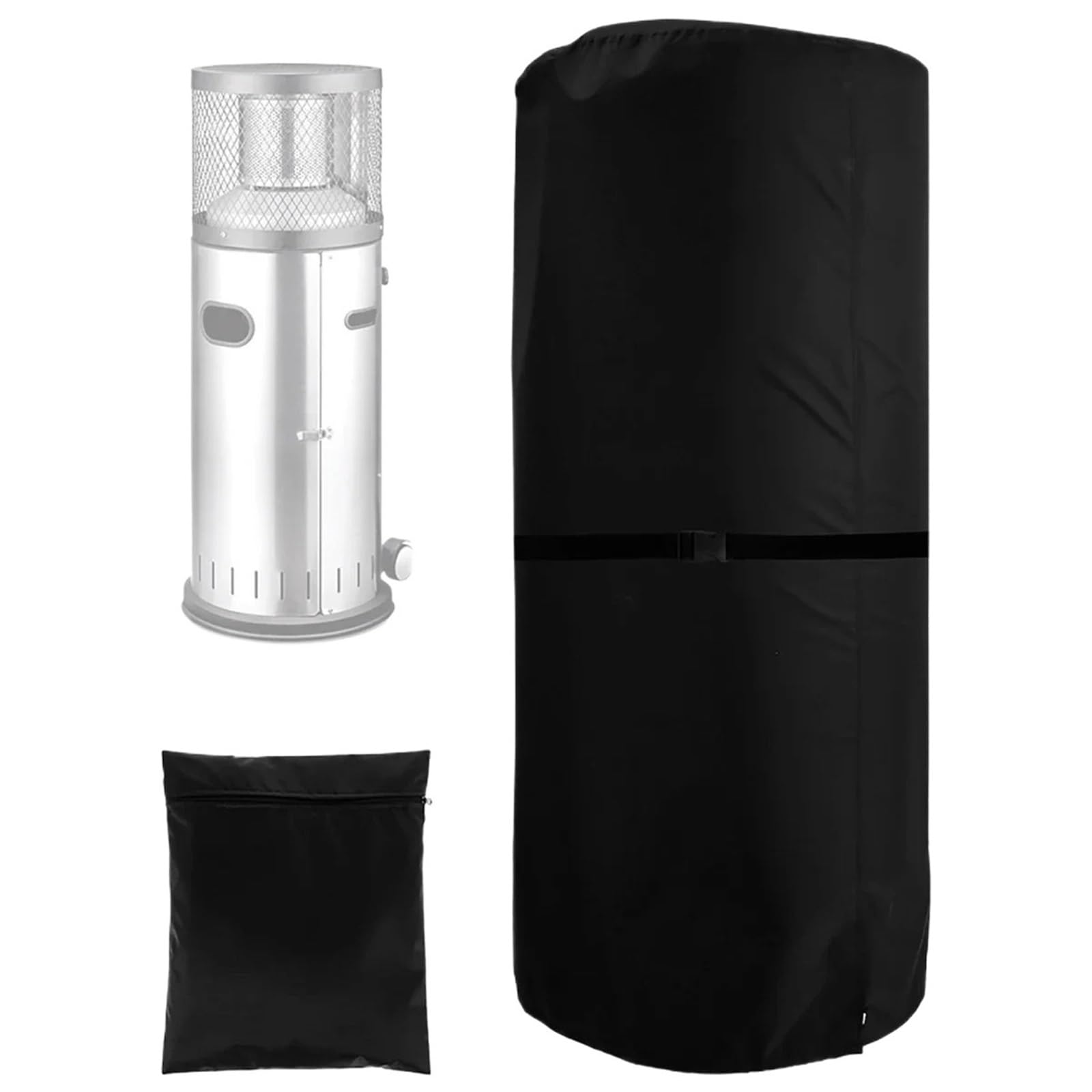 Linypa66 B 50X120cm 420D Patio Heater Cover 420D Oxford Cloth Waterproof Air Heater Cover Windproof Dust-Proof Uv-Resistant Garden Outdoors Furniture Protector(B 50X120cm 420D)