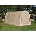 ShelterLogic 10' x 15' x 8' All-Steel Metal Frame Round Style Roof Instant Garage and AutoShelter with Waterproof and UV-Treated Ripstop Cover