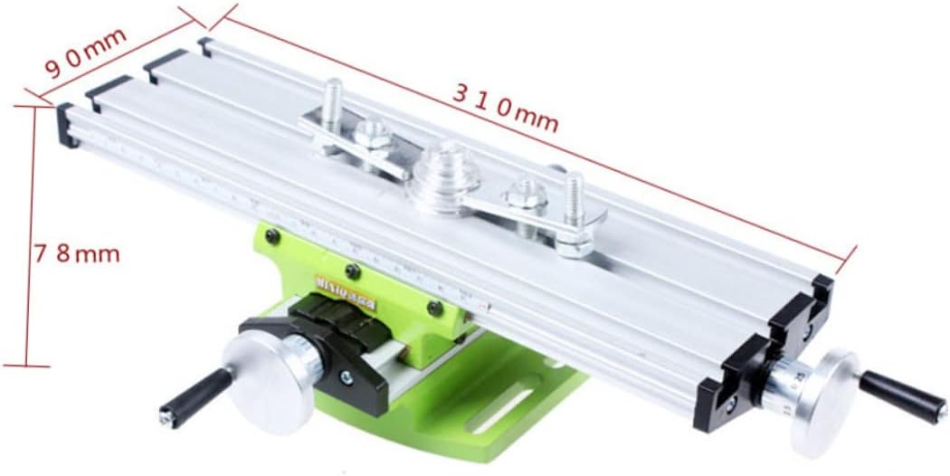 VILLCASE Mini Milling Machine Work Table Vise 2 Adjustable Cross Slide Vise for 12.2-3.54 Inch Bench Drill Portable Compound Slide Table for Metalworking and Woodworking