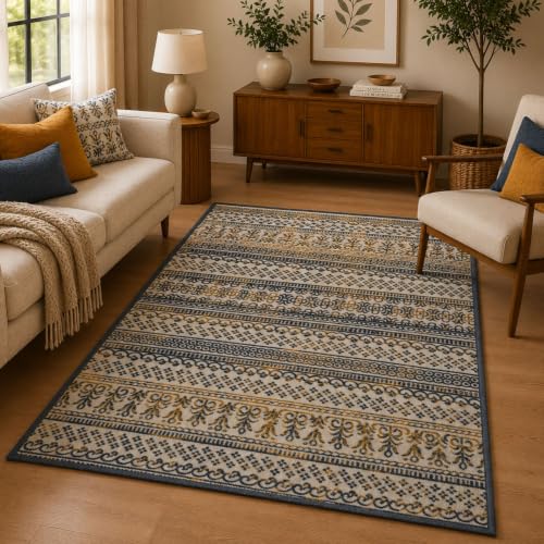 Image of Anti Slip Backing Soft Washable Anti Skid Rug for Bedroom, Living Room & Hall Home Decor