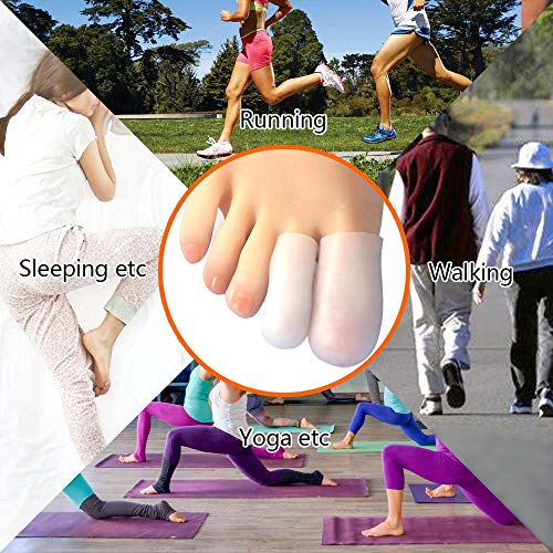 Image of Hoogoo 10 Pack Big Toe Caps and Protectors, Gel Toe Covers, Protect Toe from Rubbing, Ingrown Toenails, Corns, Blisters, Hammer Toes and Other Painful Toe Problems